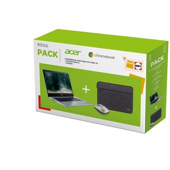 - Chromebook Acer CB314-1HT-C6UF 14" 64 GB eMMC, GB RAM Zilvergrijs + Draadloze muis + Etui - Frans toestel AZERTY FR toetsenbord - Fnac.be - Laptop