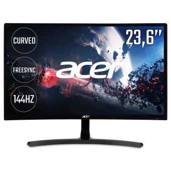 Acer ED242QRAbidpx - LED-monitor - gebogen - 23.6" - 1920 x 1080 Full HD (1080p) - VA - 250 cd/m² - 3000:1 - 4 ms - HDMI, DVI, DisplayPort - zwart