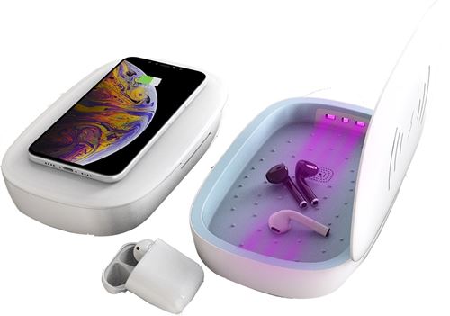 BigBen CONNECTED UVSTERILIZERB2C - UV disinfector / wireless charger voor draadloze koptelefoon, mobiele telefoon