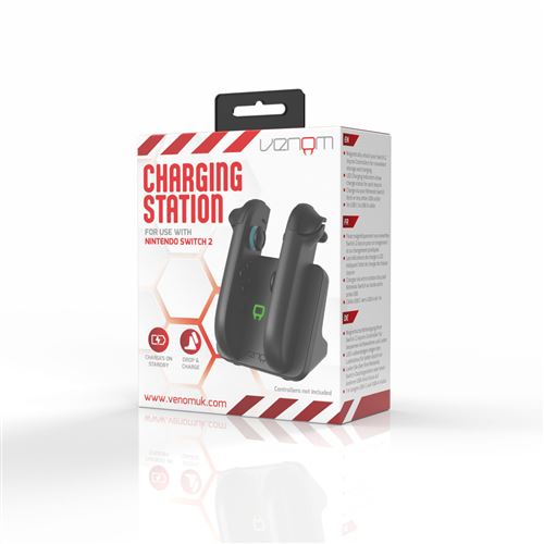 Station de charge double Venom Noir pour Joy-con Nintendo Switch 2