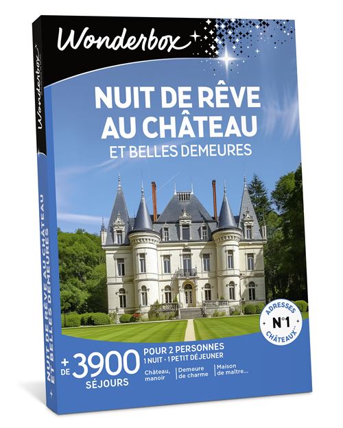 Coffret cadeau Wonderbox de rêve au château et belles demeures Edition 2025