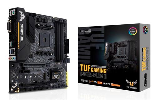Carte mère ASUS TUF GAMING B450M-PLUS II micro ATX Socket AM4 Chipset AMD B450