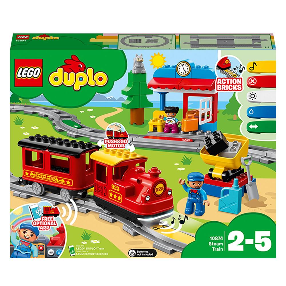 LEGO DUPLO Jeu de Construction 10874 Le train à vapeur 