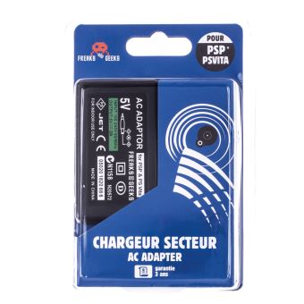 Chargeur secteur Freaks And Geeks Noir pour PS VITA 1000 et PSP