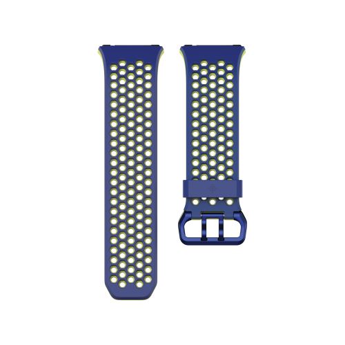 Bracelet Sport Fitbit Perforé Cobalt et Vert Citron pour Ionic Taille L