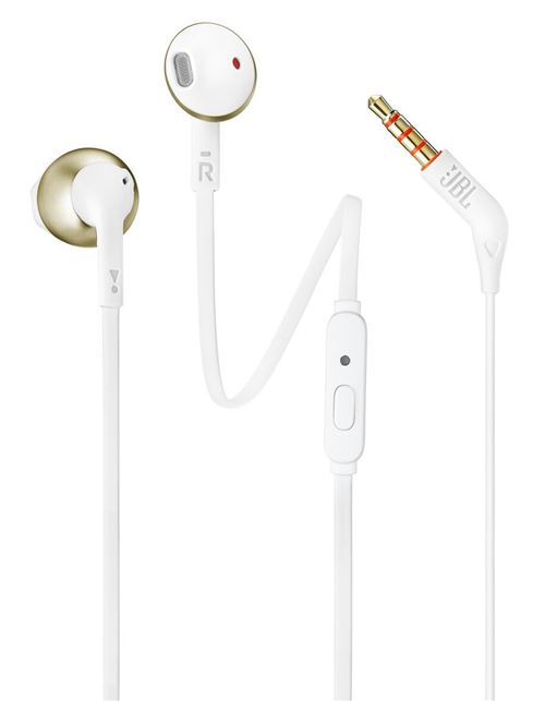 Écouteurs JBL T205 Or