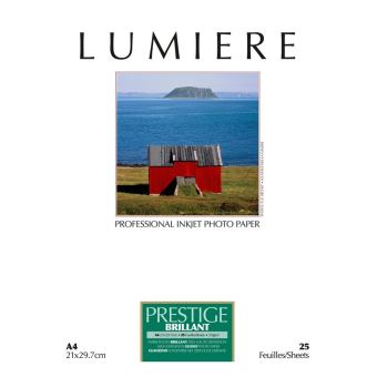 Papier photo Lumière Prestige Brillant 21 x 29.7 cm - 25 feuilles