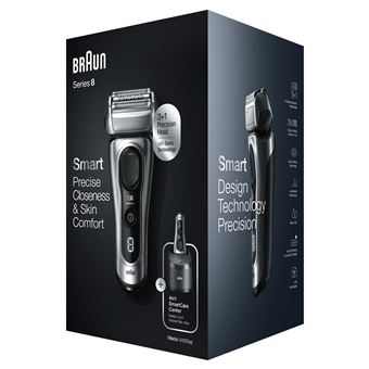 Rasoir électrique Braun Series 8 8457cc Argent et Noir