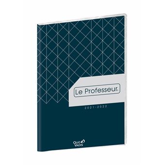 Agenda scolaire Quo Vadis 2021 2022 Professeur Imprimé Graphique Bleu