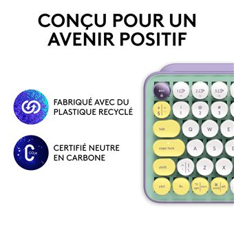 Logitech POP Keys Wireless Mechanical Keyboard With Emoji Keys clavier  Bluetooth AZERTY Français Couleur menthe sur