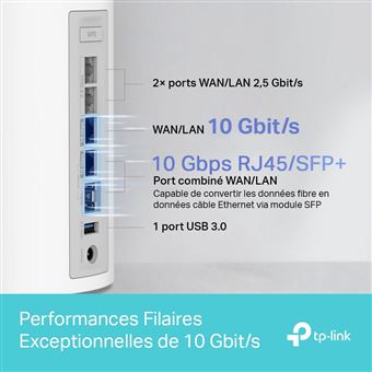 Système WiFi 7 Mesh tri-bande 19 Gigabit TP-LINK Deco BE85 Blanc et gris