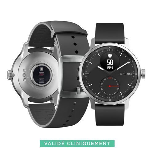 Montre Connectee Withings Scanwatch 42mm Noir Montre Connectee Achat Prix Fnac