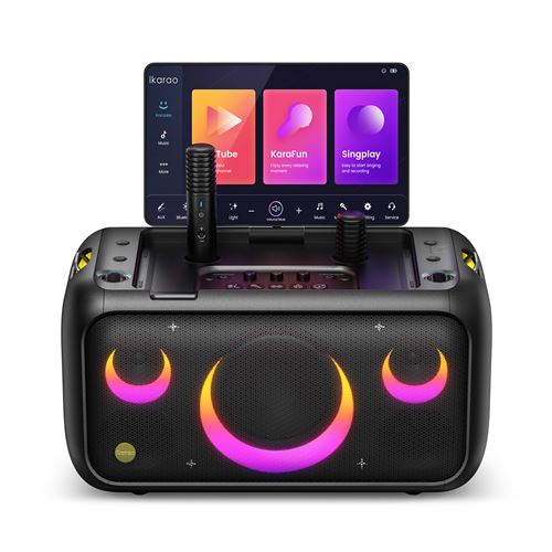 Enceinte Ikarao Break X1 – Karaoké Portable 800 W, Écran Tactile 13,3"