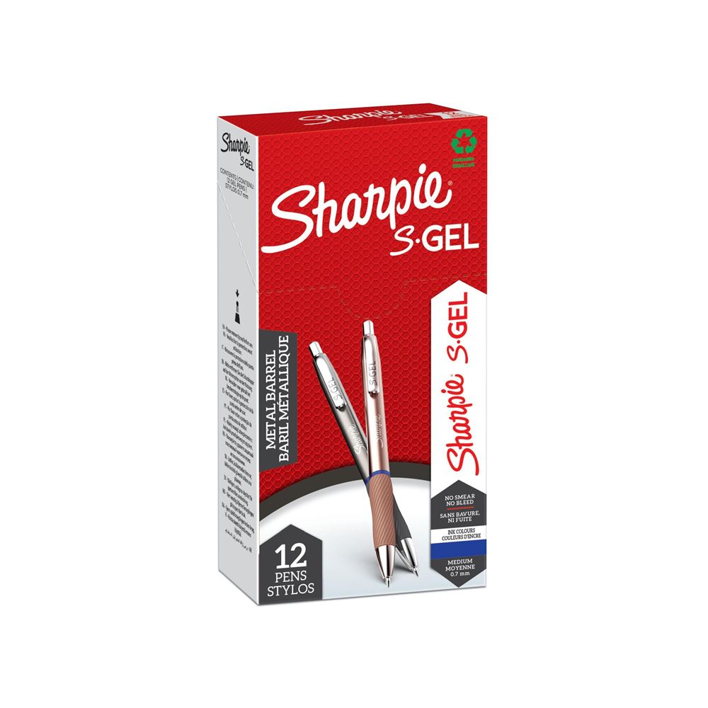 S-Gel de Sharpie 0,7 mm stylo à encre gel, noir, 4/paq