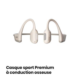 Casque audio sans fil Bluetooth Shokz OpenRun Pro Mini avec réduction du bruit Beige