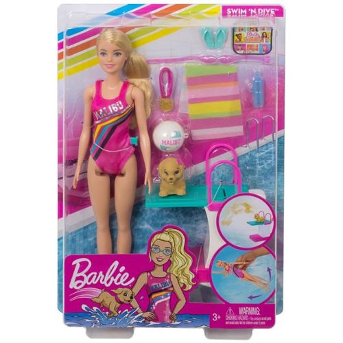 Poupée Barbie Dreamhouse Adventures Swim 'n Dive Modèle aléatoire