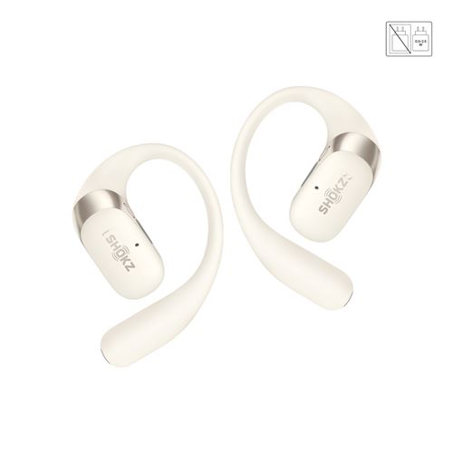 Shokz OpenFit 2 - Luftleitungs-Kopfhörer - Open-Ear-Kopfhörer - Beige