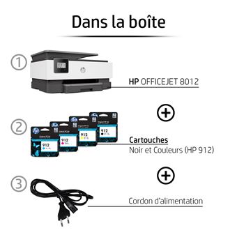 Imprimante Tout-en-un HP OfficeJet 8012 + 2 mois offerts Instant