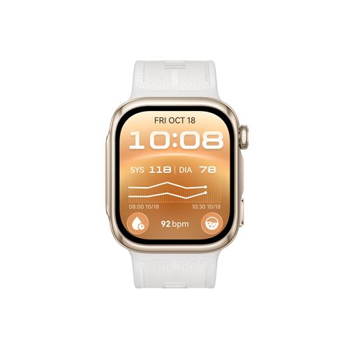 Montre connectée Huawei Watch D3 Bluetooth Doré avec bracelet cuir composite - vue 2