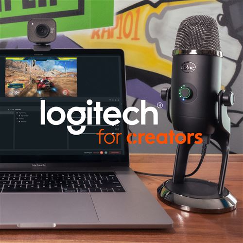 Logitech for Creators StreamCam, webcam pour streaming  et Twitch,  full HD 1080p 60Fps, connexion USB-C, détection des visages par IA, mise au  point automatique, vidéo verticale - Noir : : Informatique