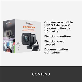 Webcam pour streaming Logitech StreamCam USB-C, Vidéo Verticale