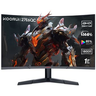 Ecran PC Gaming Koorui 27E6QC 27" Incurvé QHD Gris
