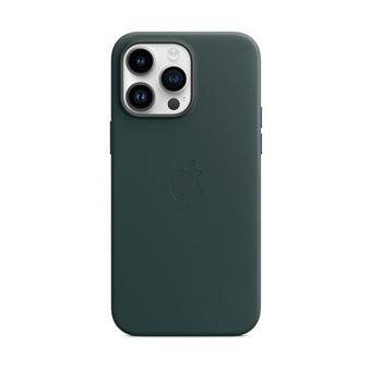 Coque en cuir avec MagSafe pour Apple iPhone 14 Pro Max Vert forêt - 1