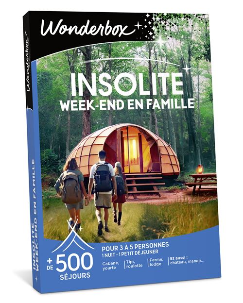 Coffret cadeau Wonderbox Insolite Week end en famille Edition 2025