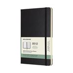 Agenda scolaire semainier Moleskine Couverture rigide 2021-2022 Noir