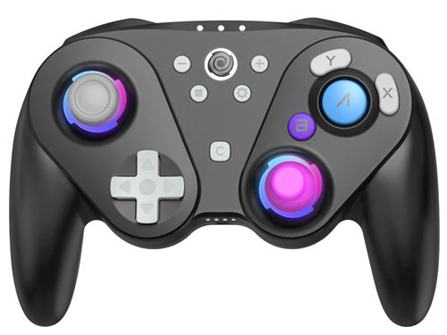 Oniverse Manette sans fil Foenix Noir pour Nintendo Switch 2 Nintendo Switch Nintendo Switch modèle OLED Nintendo Switch Lite Game Cube Nintendo Wii Nintendo Wii U et PC
