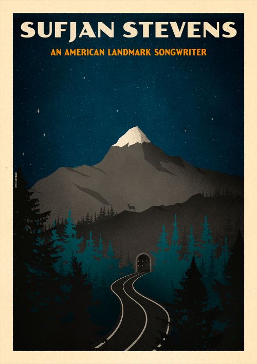 Affiche Sergeant Paper Sufjan Stevens 50x70 cm Edition limitée signée