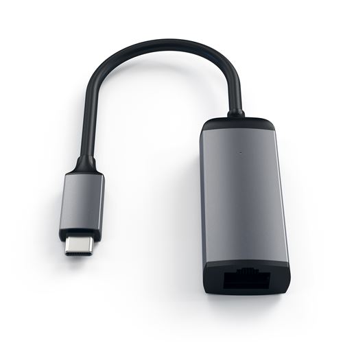 Adaptateur USB-C vers Ethernet, Design Compact - Gris Foncé - Français