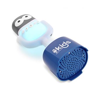 Jouet musical Singing Machine Micro Karaoké Bluetooth lumineux Mic Guy Blanc et Bleu