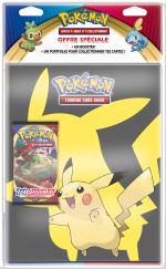 Pack cahier range-cartes et booster Pokémon Épée et Bouclier 1 Modèle aléatoire