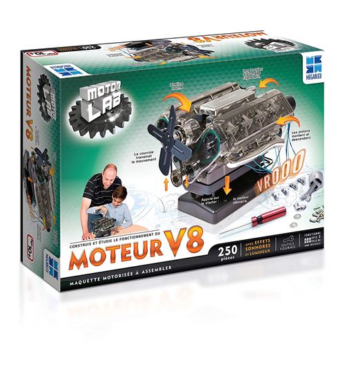 Maquette Megableu Motor Lab Moteur à Combustion V8