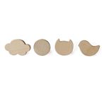 BRIKI LOT 4 PATERES SET OF FOUR WOOD HOO