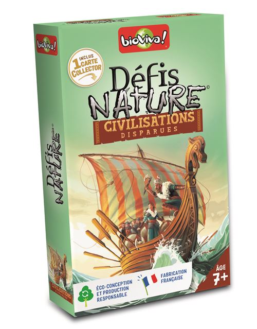Jeu Bioviva Défis Nature Civilisations Disparues – Jeu Éducatif de Bataille