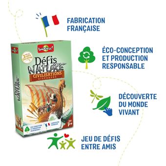 Jeu pour découvrir la nature Bioviva Défis Nature Civilisations disparues