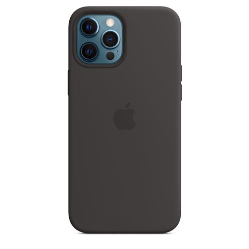 Coque en silicone Apple MagSafe pour iPhone 12 Pro Max Noir