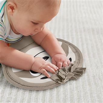 Fisher-Price Lama d'éveil Grow-with-Me pour bébé | Cale en peluche, miroir amovible, hochets, éveil sensoriel et motricité, dès 0 mois, GLK39