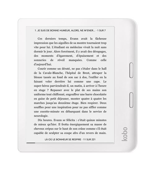 Liseuse numérique Kobo by Fnac Libra 2 Écran 7 32 Go Blanc