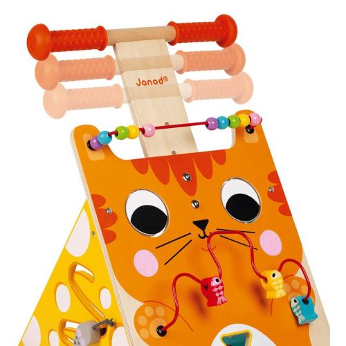 Chariot multi-activités Janod chat en bois