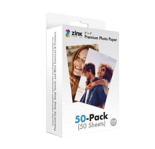 Pack de 50 feuilles papier photo Polaroid Zink 2x3