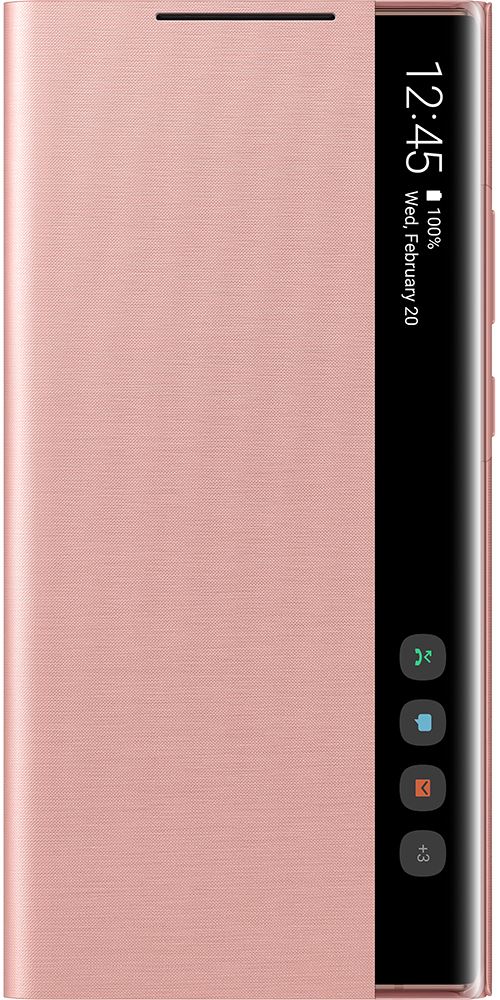 Etui à Rabat Clear View Cover Samsung pour Samsung Galaxy Note 20 Ultra Bronze