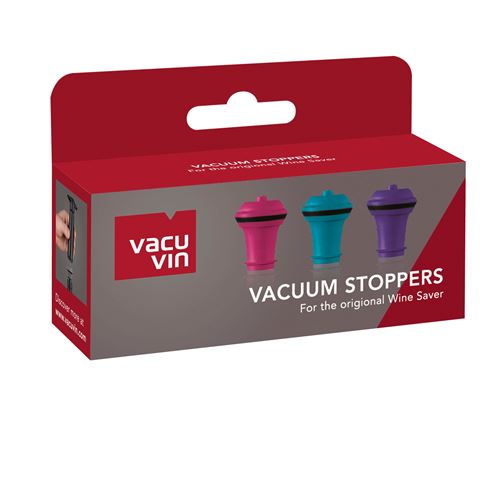 3 Bouchons colorés VacuVin