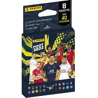 Jeu de cartes Panini Foot Ligue 1 2022 Blister de 8 pochettes