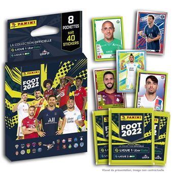 Jeu de cartes Panini Foot Ligue 1 2022 Blister de 8 pochettes