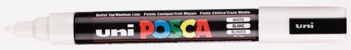 Marqueur Posca Uni-Ball Pc5M Pointe Moyenne Blanc