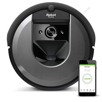 Aspirateur Robot IRobot Roomba I7+ (i7556) Connecté – Station D’autovidage Incluse – 2 Brosses Rotatives, Compatible Alexa