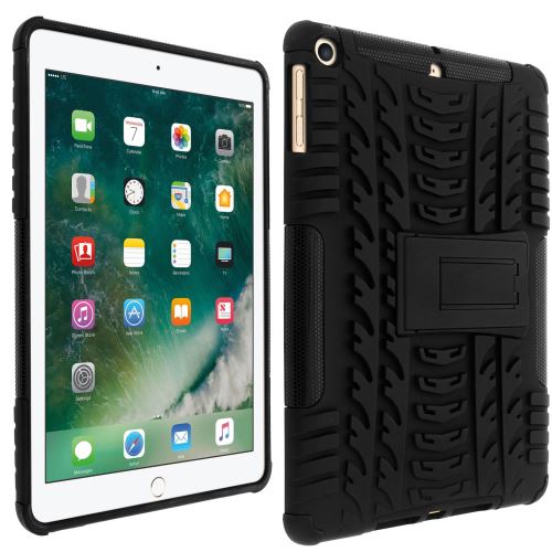 Coque iPad 5 / 6 / Air / 2018 Coque Antichocs renforcé plus Support intégré Noir